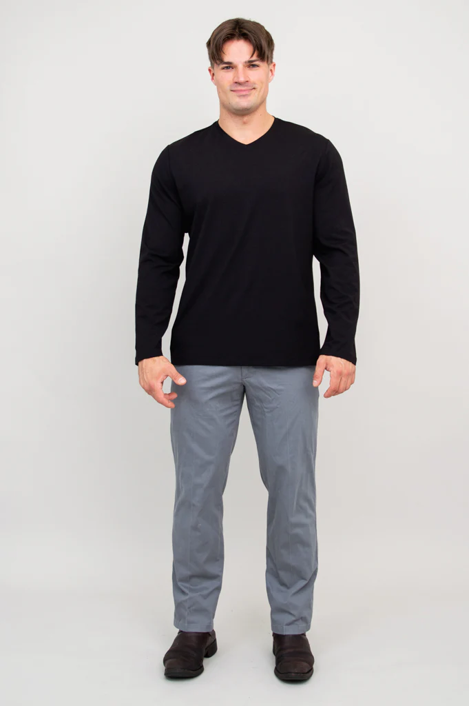 Adam Long Sleeve, Black, Bamboo - Image 4
