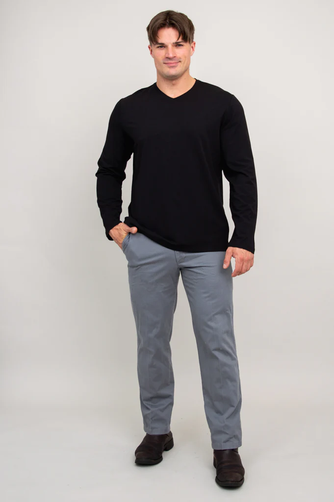 Adam Long Sleeve, Black, Bamboo - Image 5