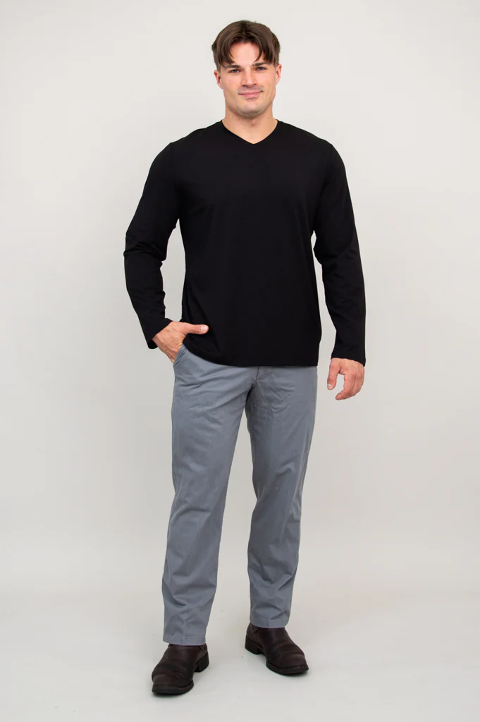 Adam Long Sleeve, Black, Bamboo - Image 6