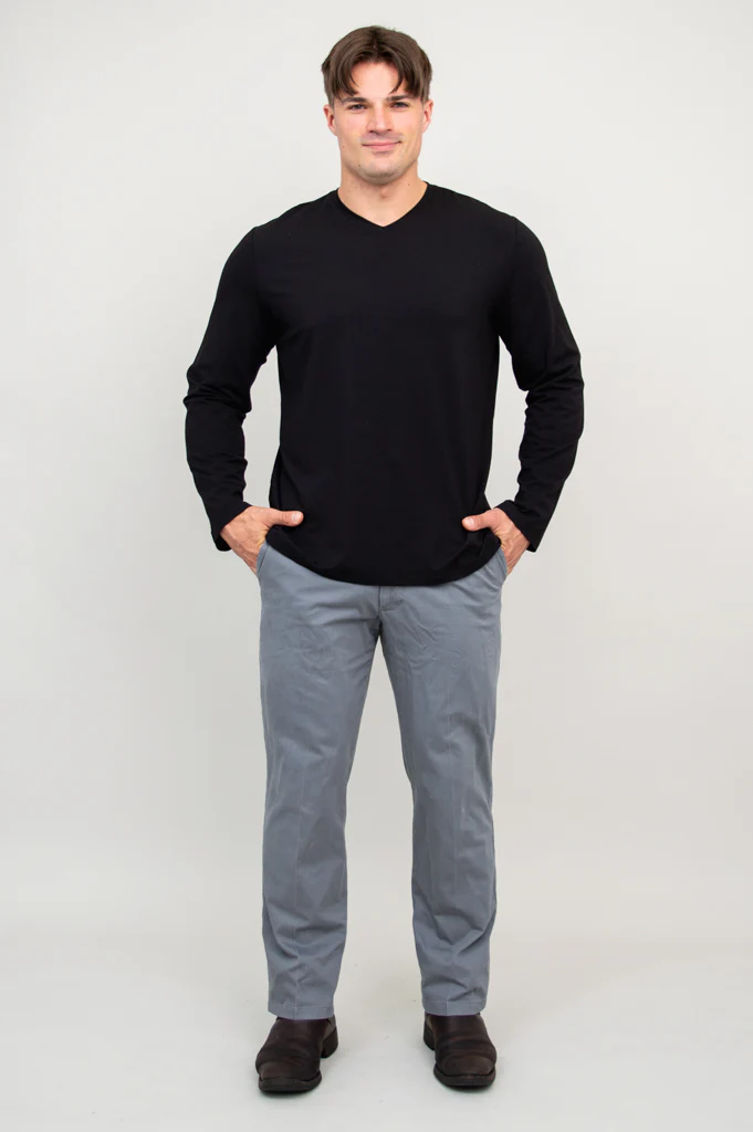 Adam Long Sleeve, Black, Bamboo - Image 7