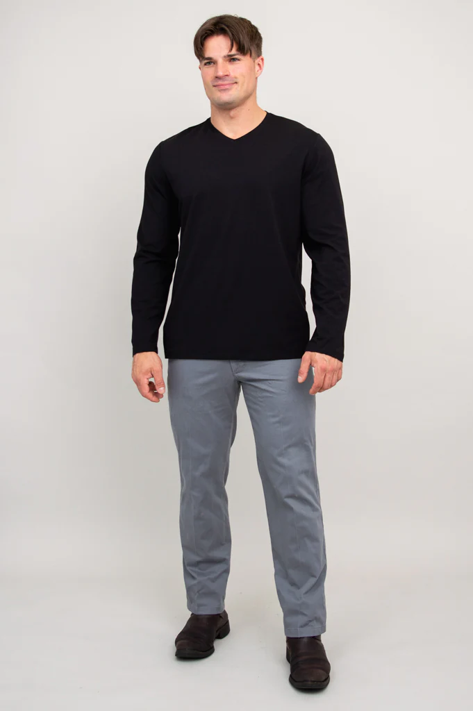 Adam Long Sleeve, Black, Bamboo - Image 8
