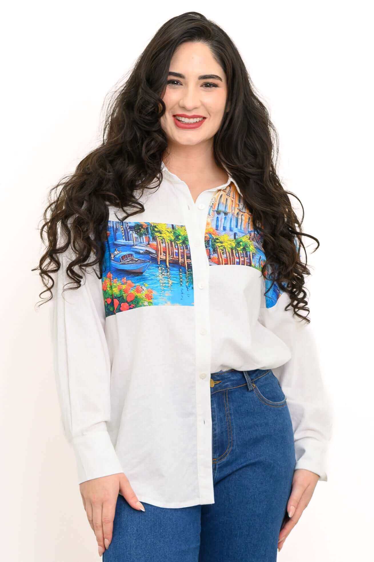Alex Blouse, Venice, Linen Viscose - Image 3