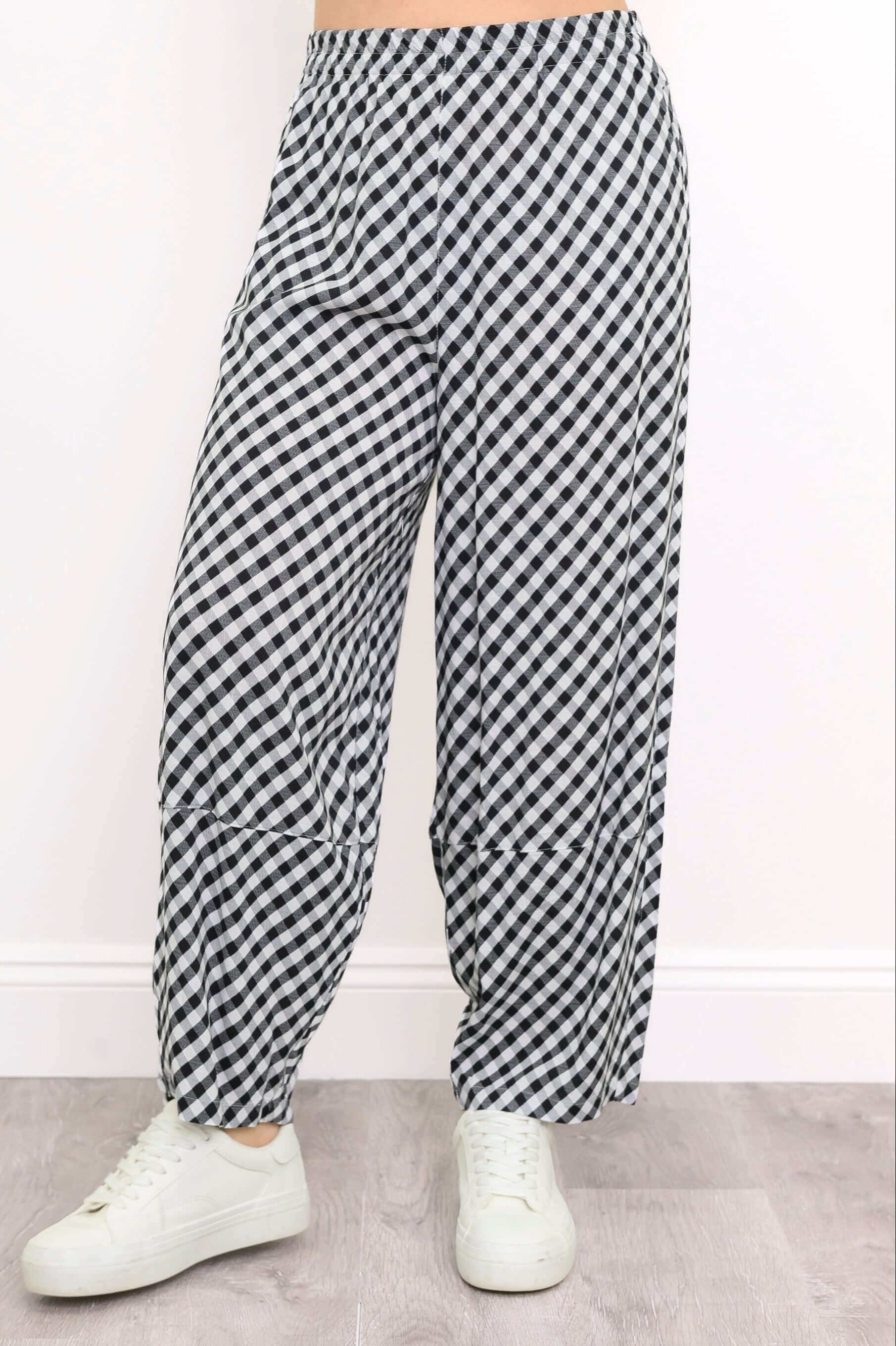 Boardwalk Pant, BW Gingham, Linen Bamboo - Image 2
