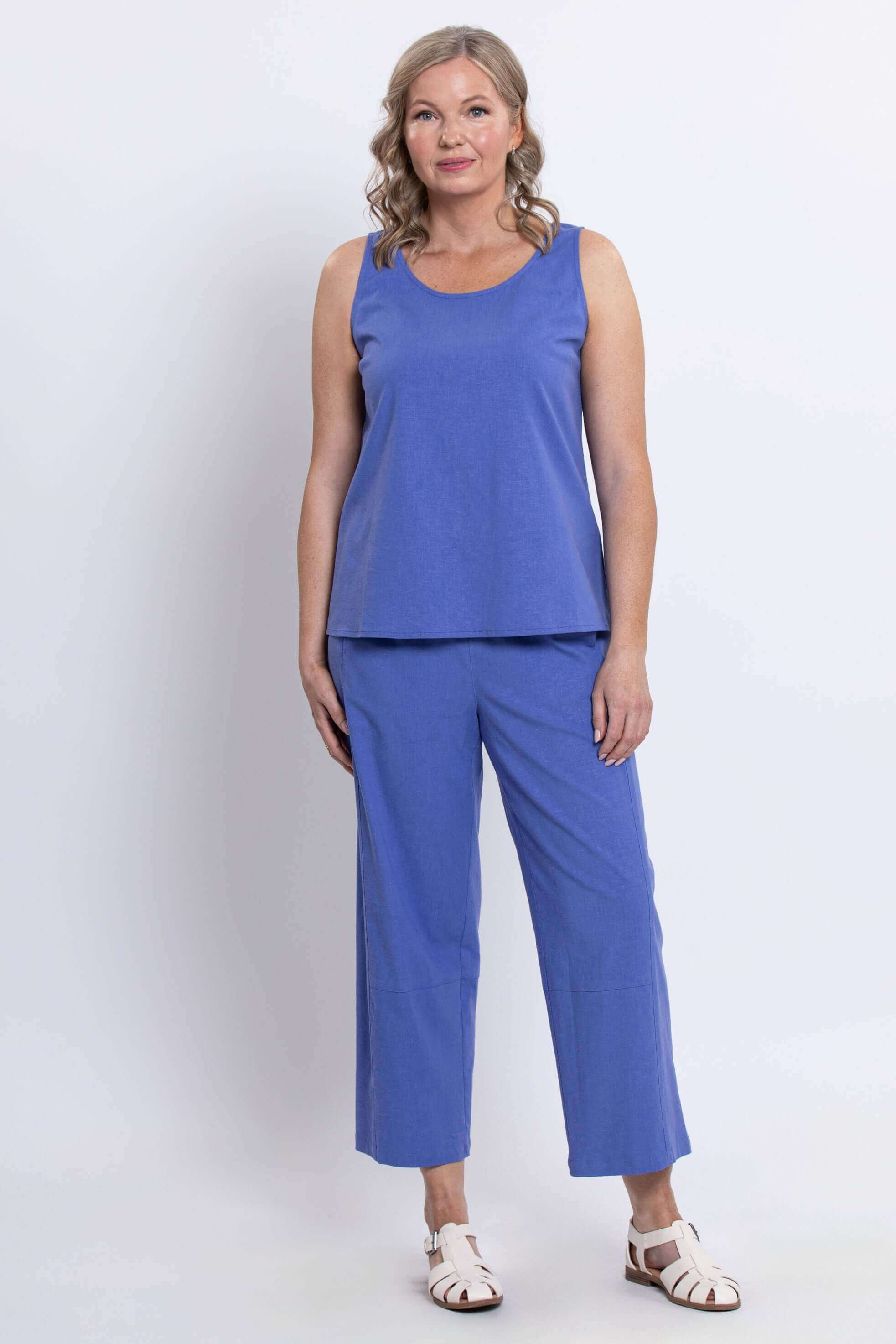 Boardwalk Pant, Soft Violet, Linen Viscose - Image 2