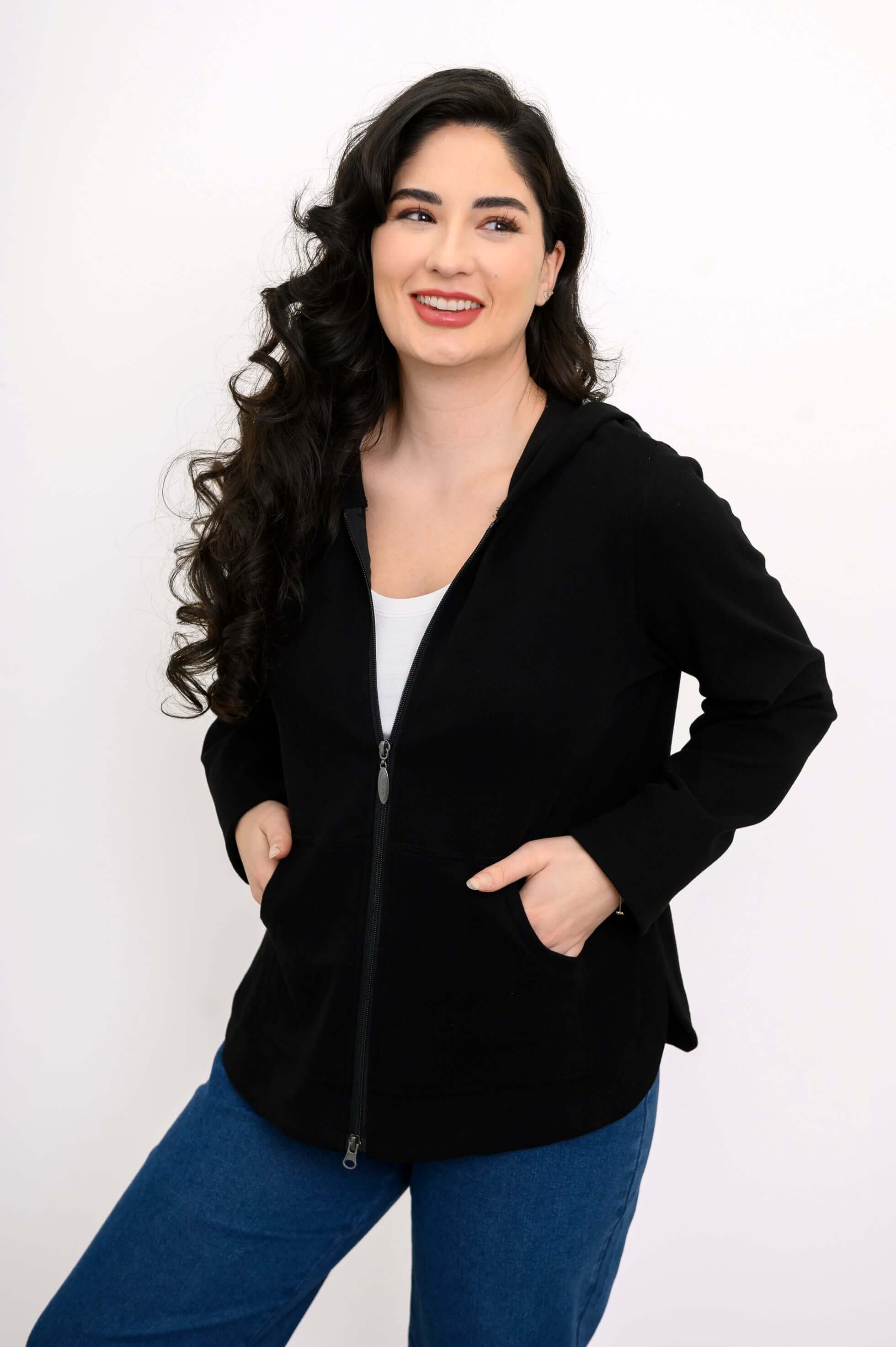 Bowen Jacket, Black, Cotton - Image 2