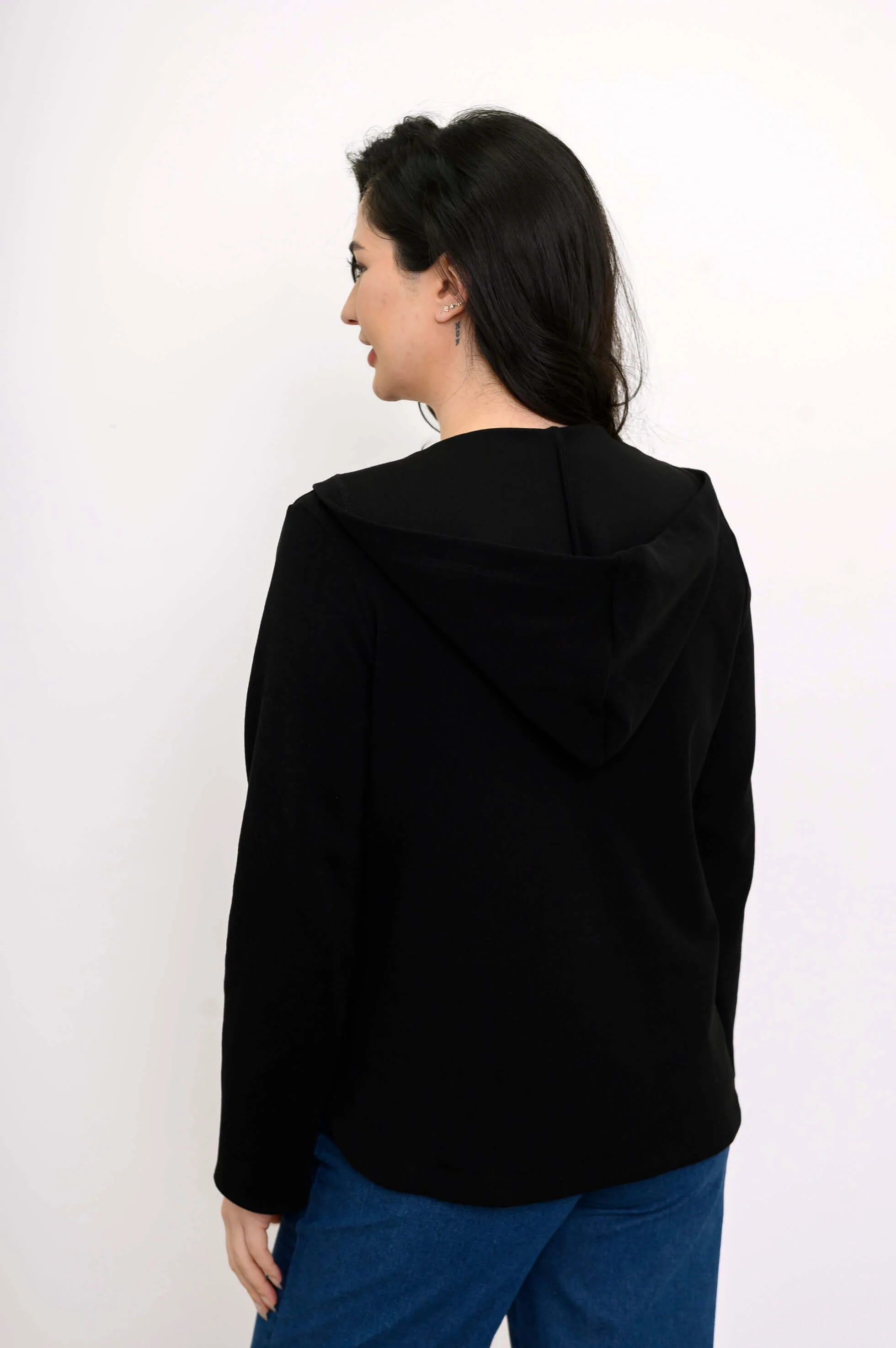Bowen Jacket, Black, Cotton - Image 3