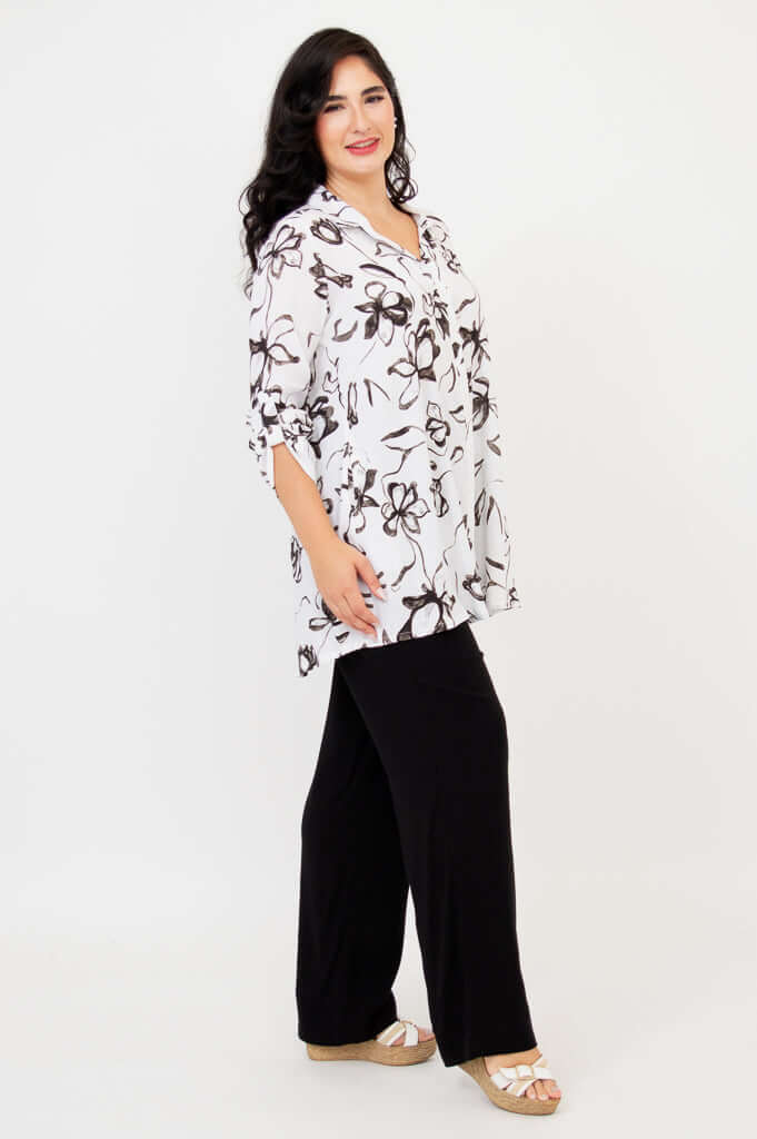 Celine Blouse, Affection, Linen Bamboo - Image 3
