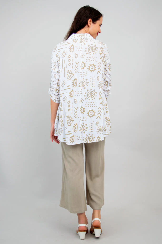 Celine Blouse, Suna, Linen Bamboo- Final Sale - Image 7
