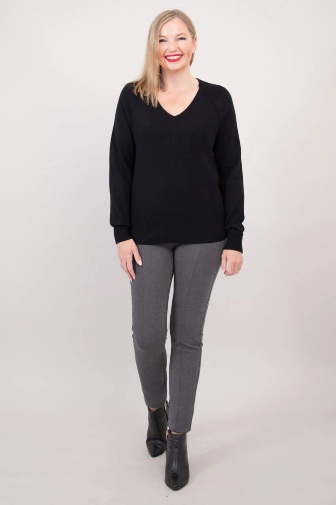 Claudia Sweater, Black, Cotton - Final Sale - Image 3