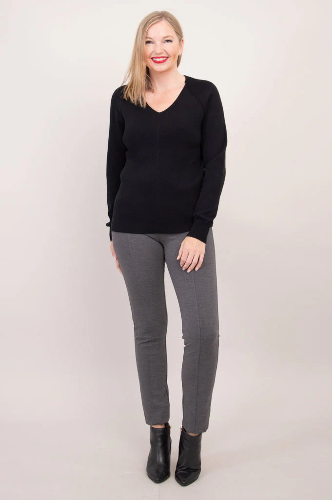 Claudia Sweater, Black, Cotton - Final Sale - Image 4