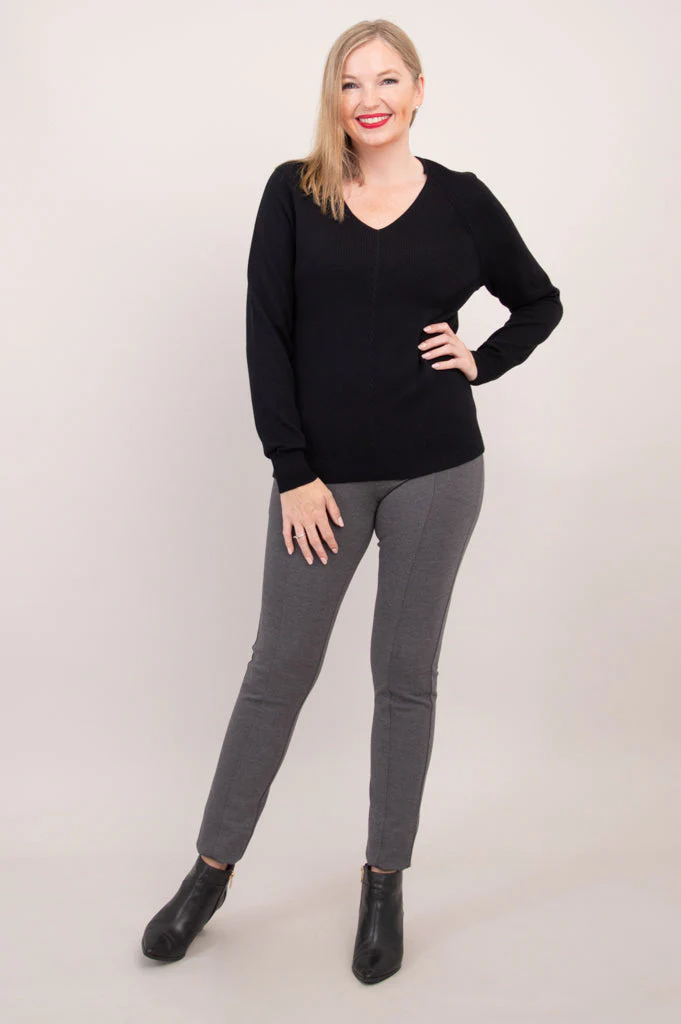 Claudia Sweater, Black, Cotton - Final Sale - Image 5