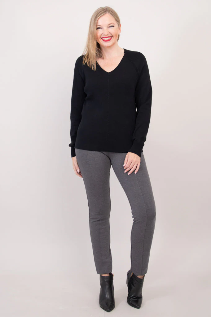 Claudia Sweater, Black, Cotton - Final Sale - Image 6
