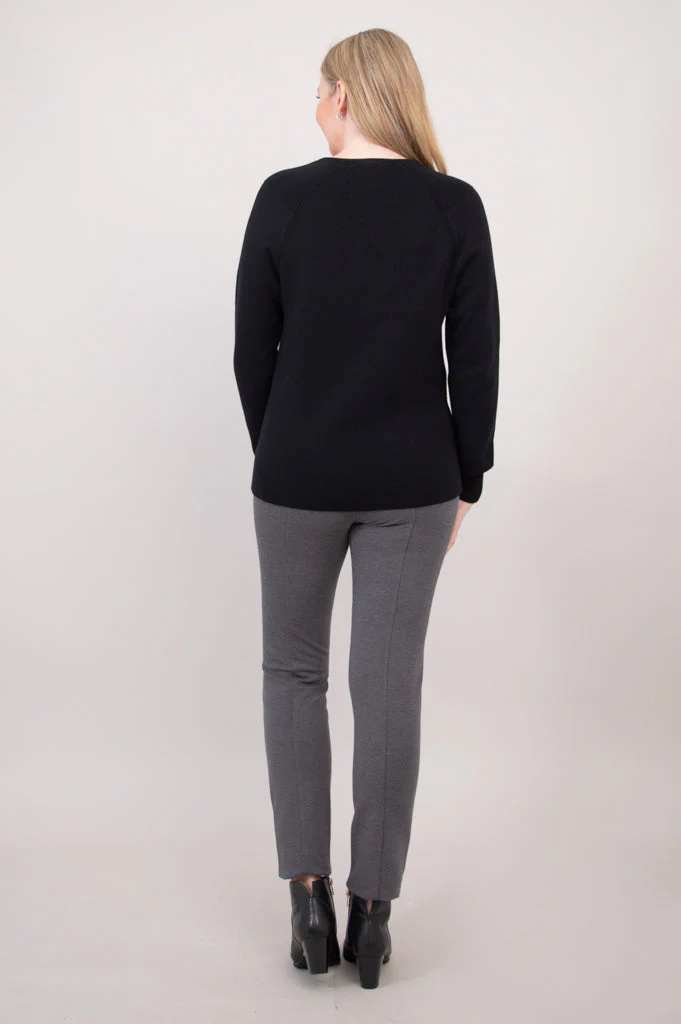 Claudia Sweater, Black, Cotton - Final Sale - Image 7