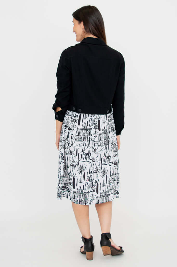 Colleen Jacket, Black, Linen - Image 3