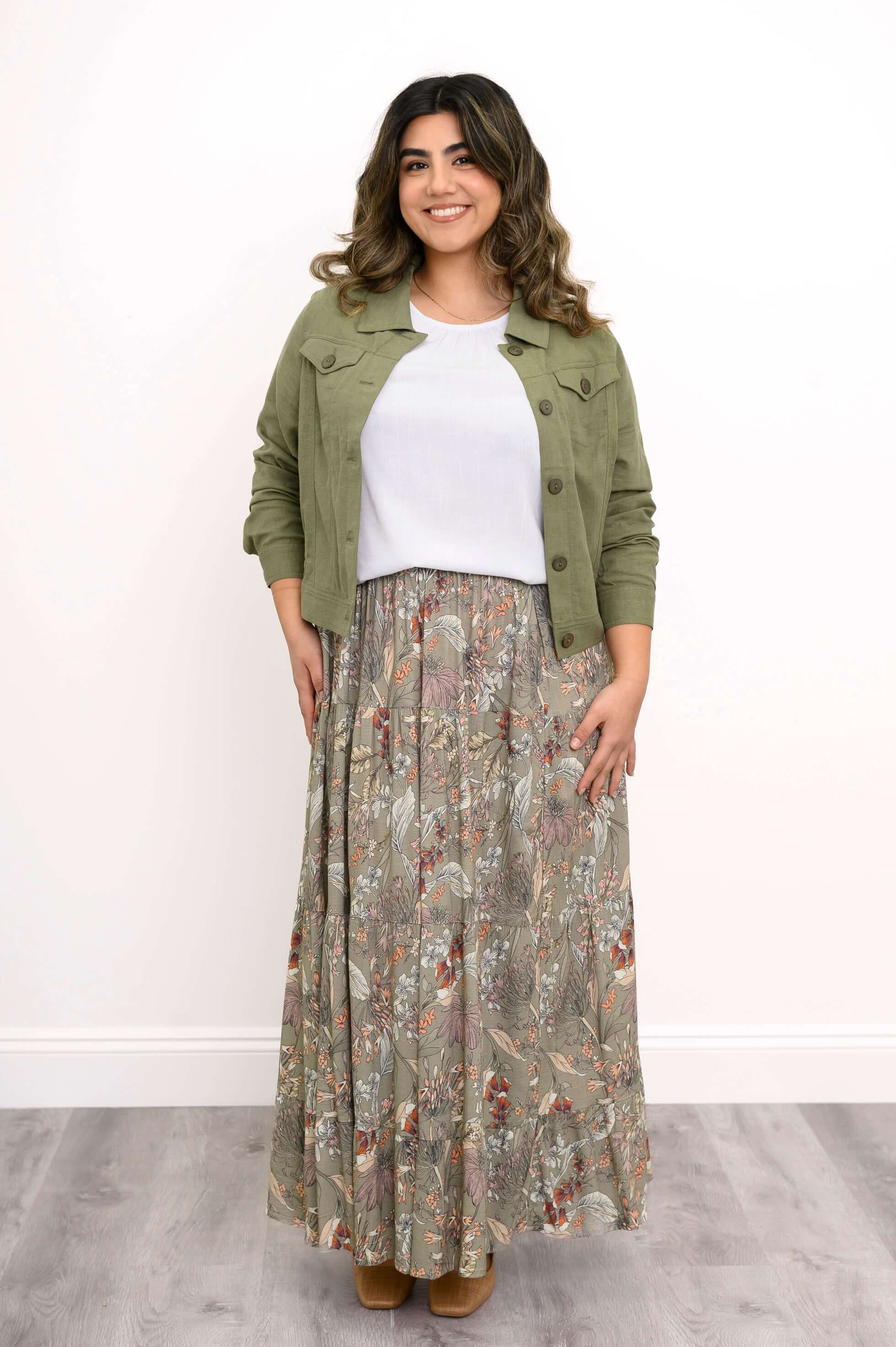 Colleen Jacket, Khaki, Linen - Image 4