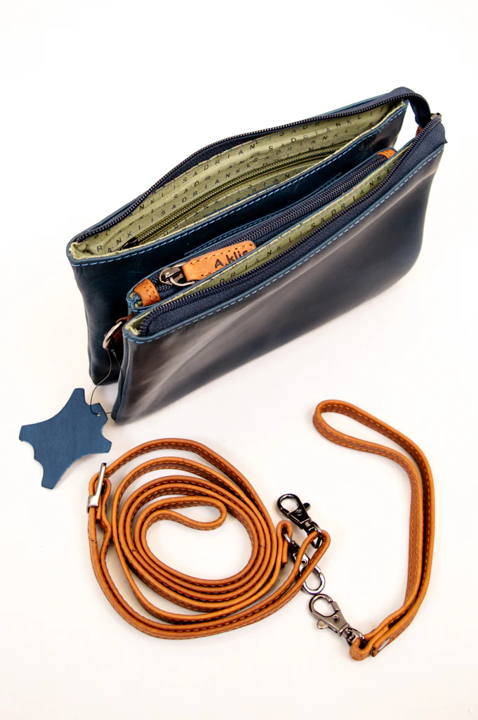 Adrian Klis 1544 Purse, Blue, Leather - Image 2