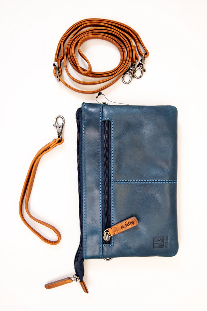 Adrian Klis 1544 Purse, Blue, Leather - Image 6