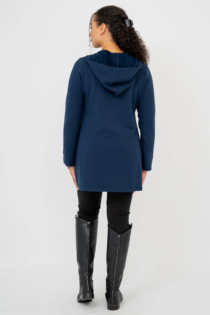 Cortes Jacket, Indigo, Bamboo Fleece - Image 6