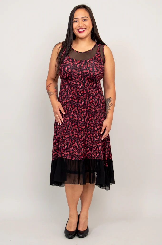 Danube Dress, Florid, Bamboo - Final Sale - Image 3