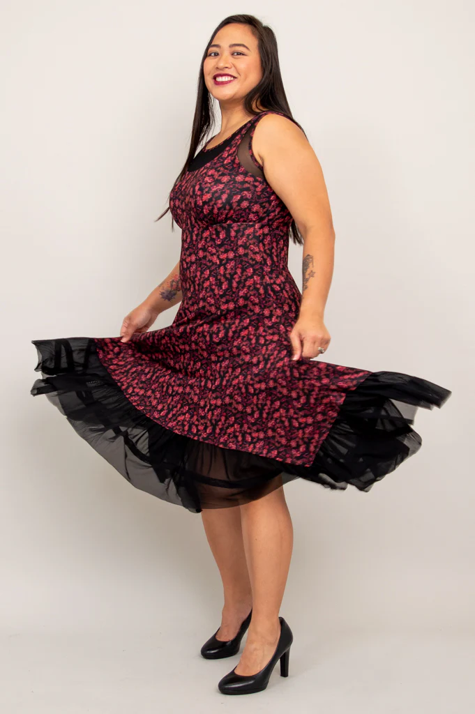 Danube Dress, Florid, Bamboo - Final Sale - Image 4