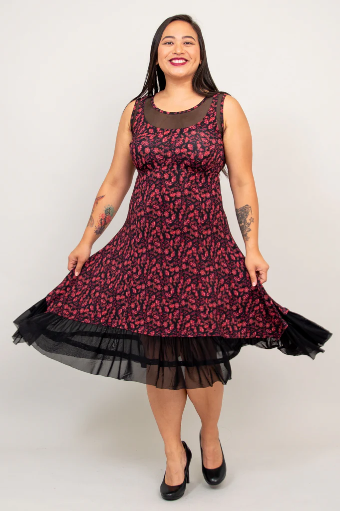 Danube Dress, Florid, Bamboo - Final Sale - Image 8