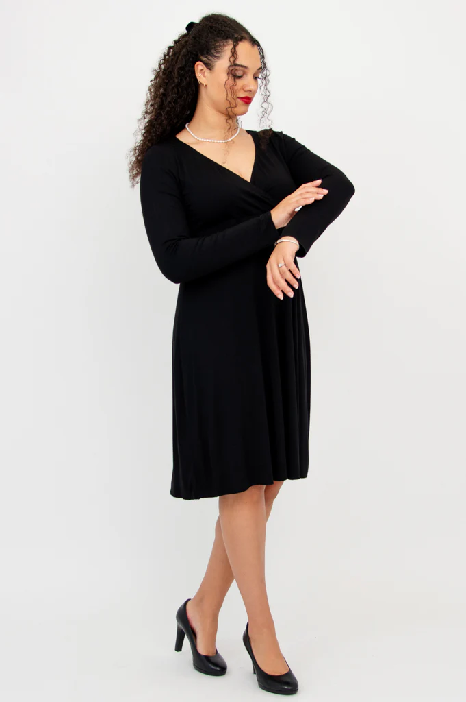 Denver Dress, Black, Bamboo - Image 3