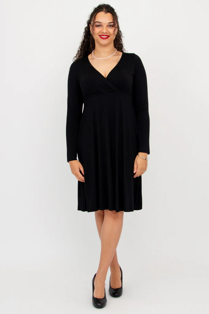 Denver Dress, Black, Bamboo - Image 4