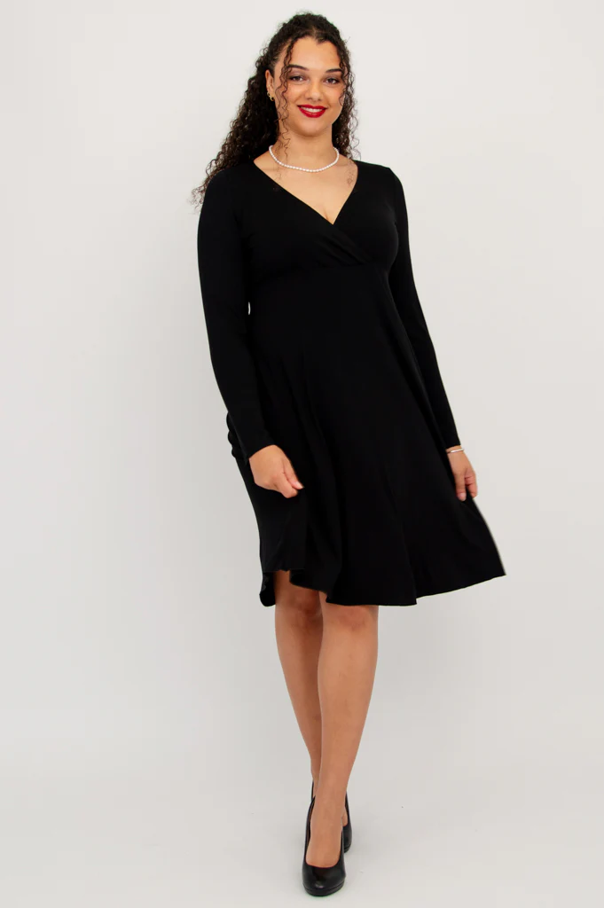 Denver Dress, Black, Bamboo - Image 5