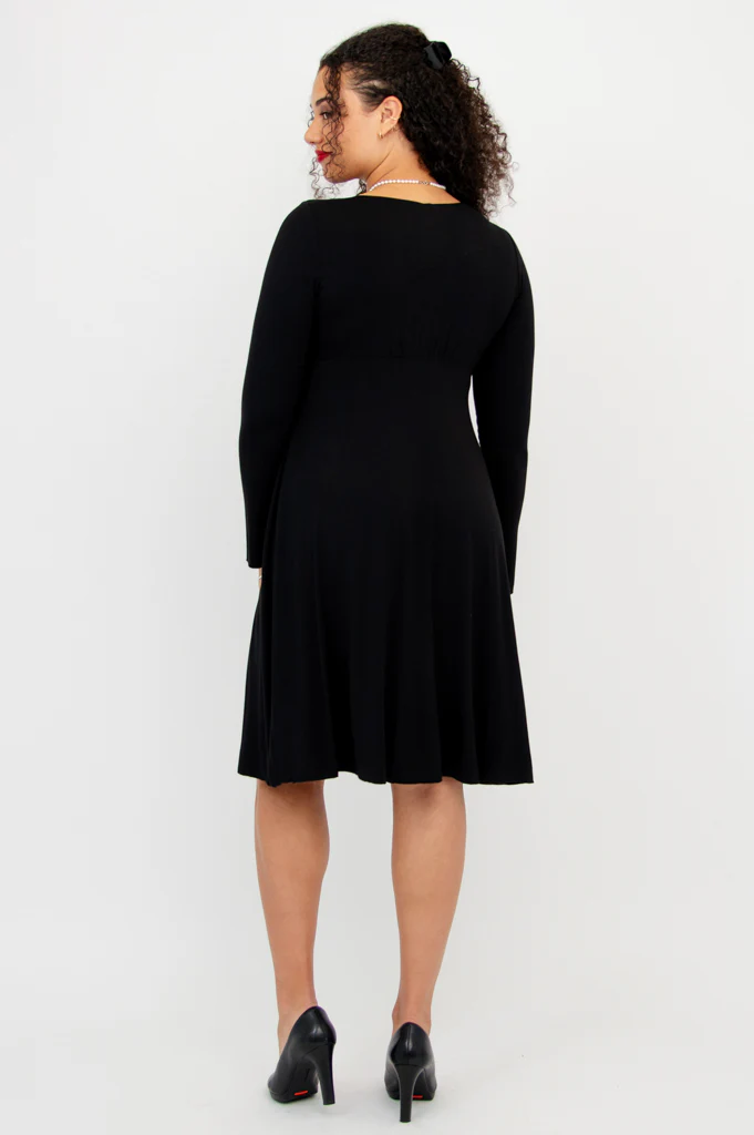 Denver Dress, Black, Bamboo - Image 6