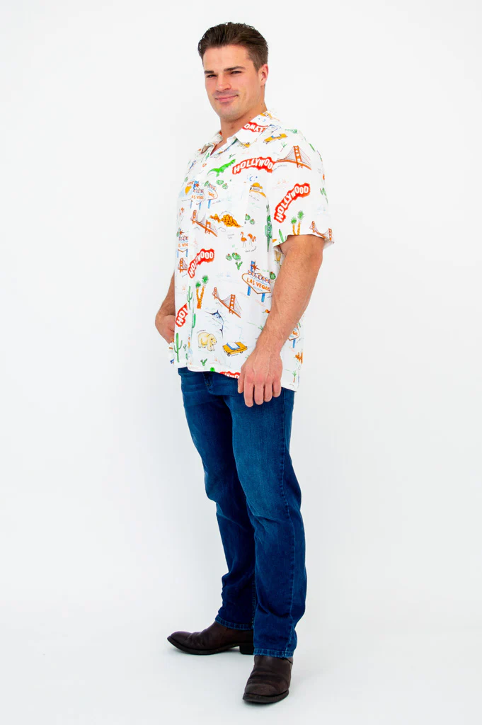 Dino Shirt, Hollywood, Woven Bamboo - Image 3