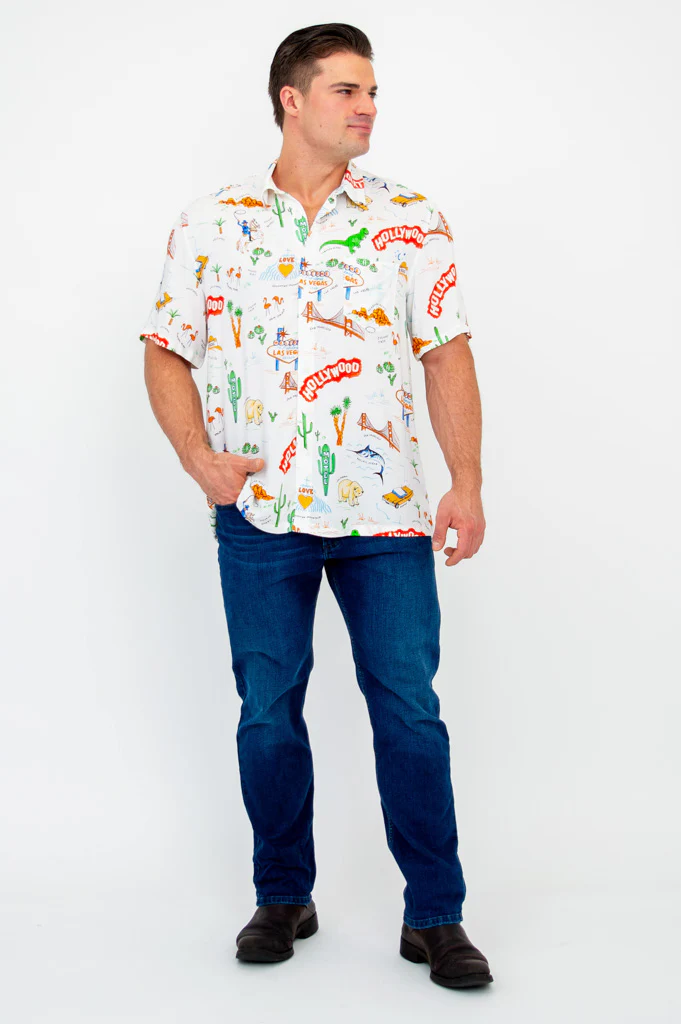 Dino Shirt, Hollywood, Woven Bamboo - Image 4