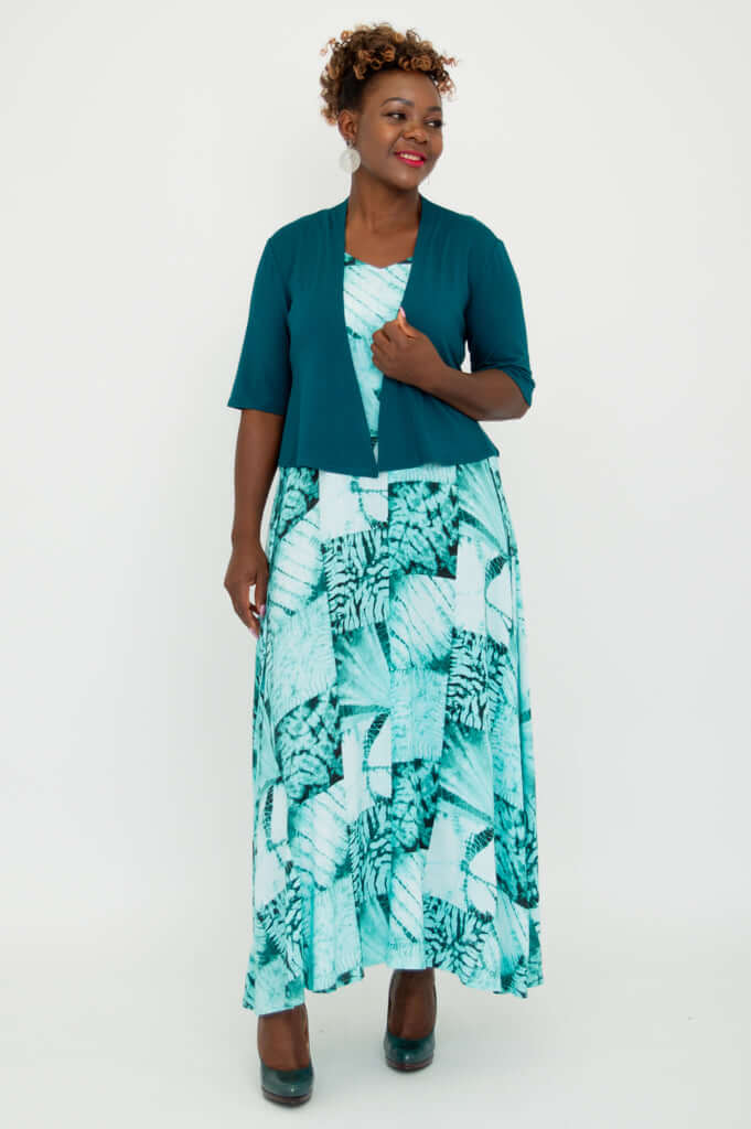 Doda Jacket, Teal, Bamboo - Image 3