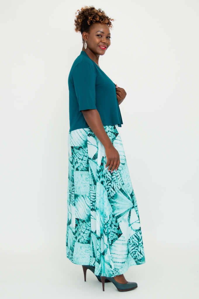 Doda Jacket, Teal, Bamboo - Image 4
