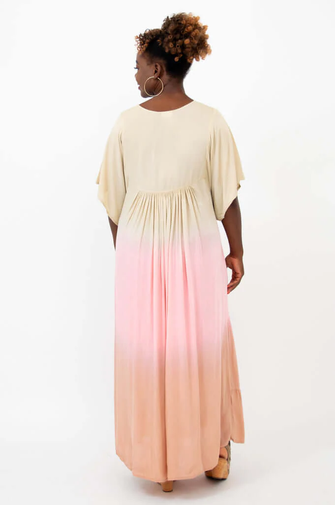 Empress Dress, Tan Dip-Dye - Image 5