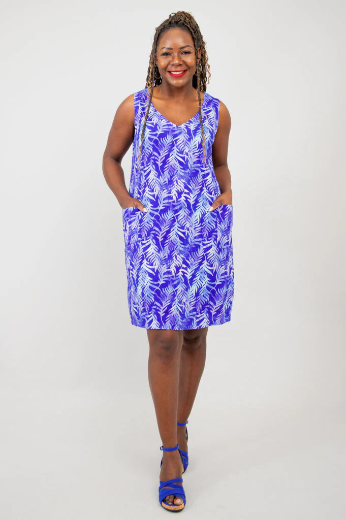 Felicia Dress, Palma, Linen Bamboo - Final Sale