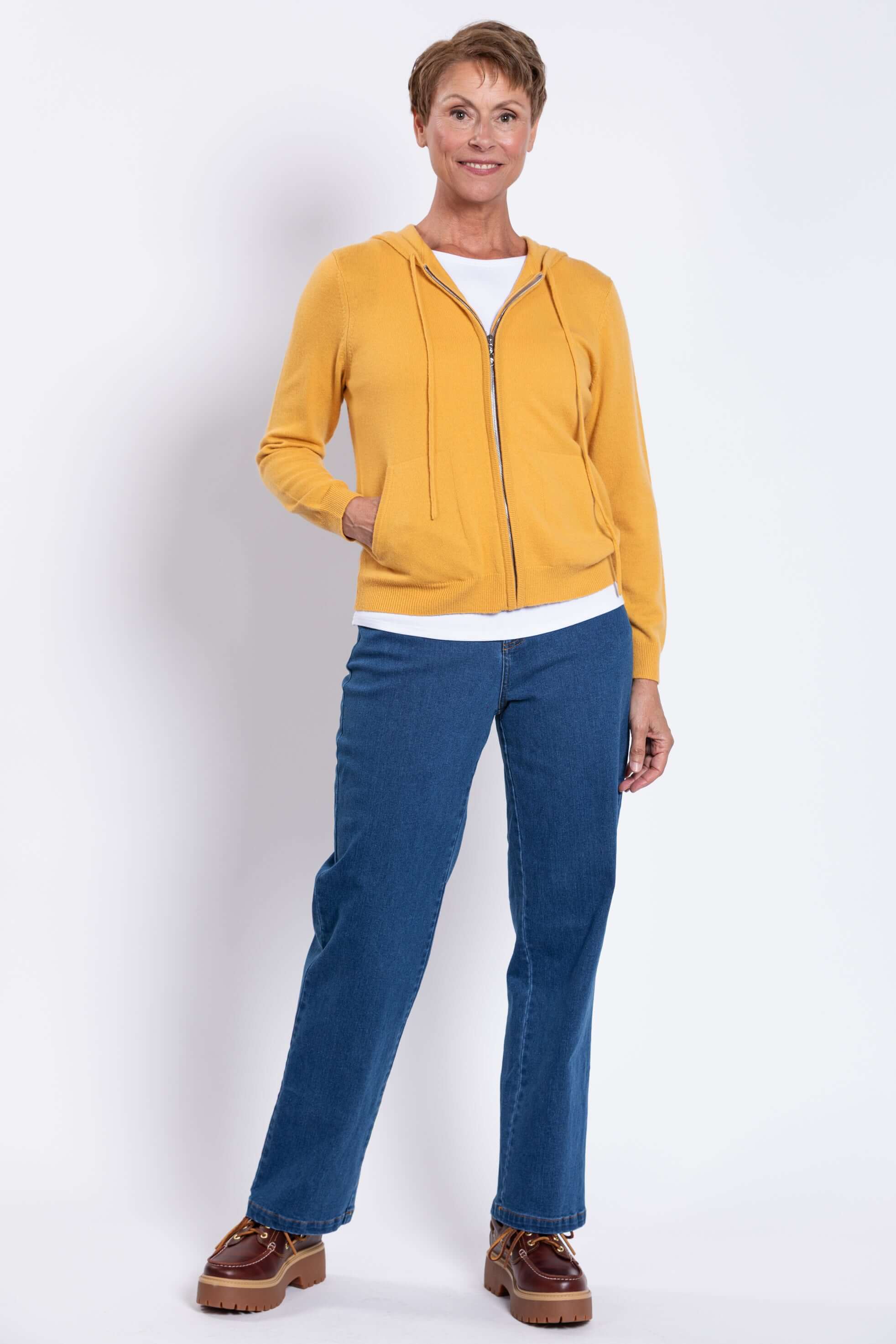 Finlay Sweater, Mustard, Wool Cashmere - Image 2