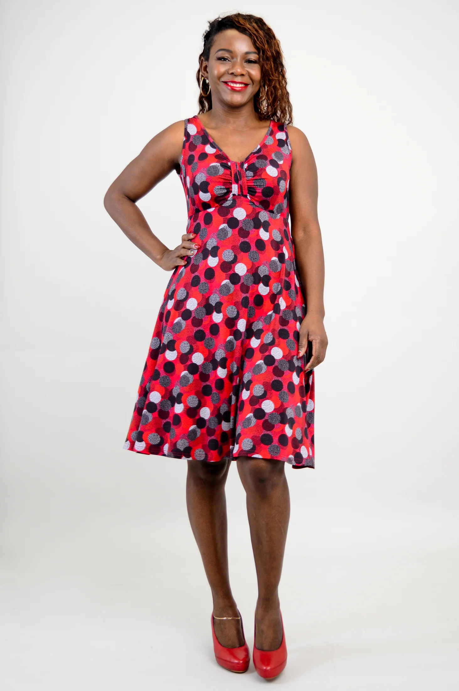 Genesis Dress, Polka Dance, Bamboo- Final Sale - Image 8