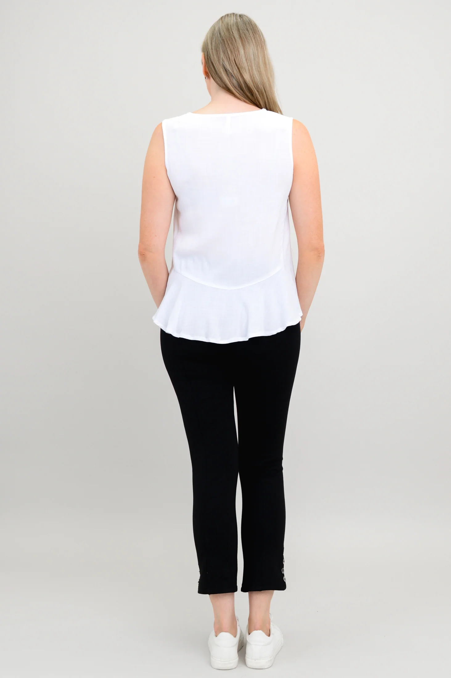 Ginny Tank, White, Linen Bamboo - Image 5