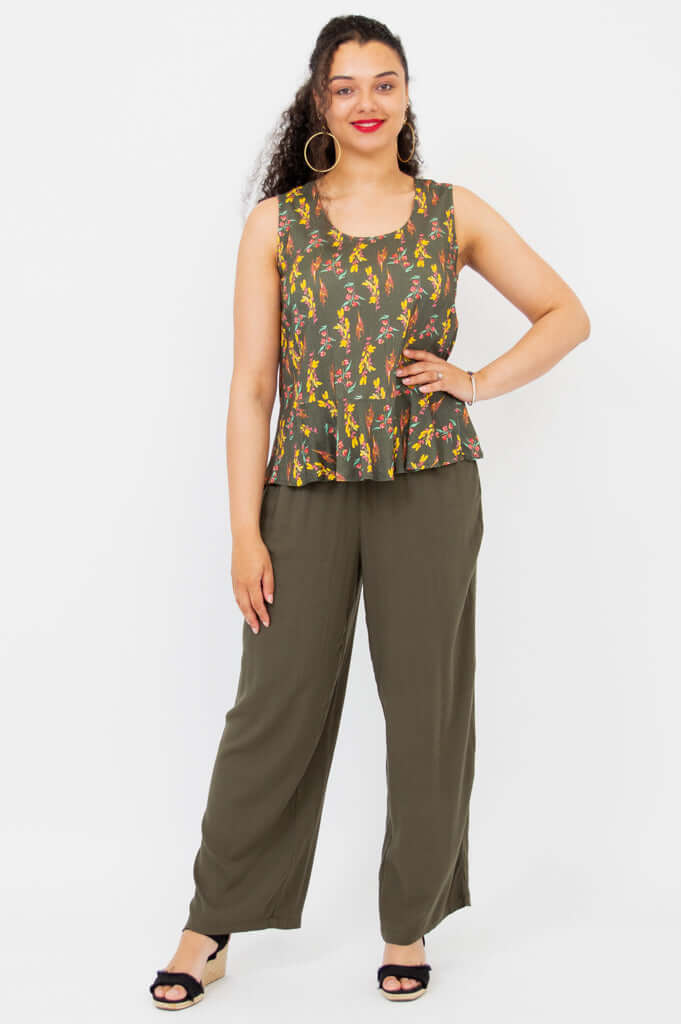 Ginny Tank, Wonder, Linen Bamboo - Image 2