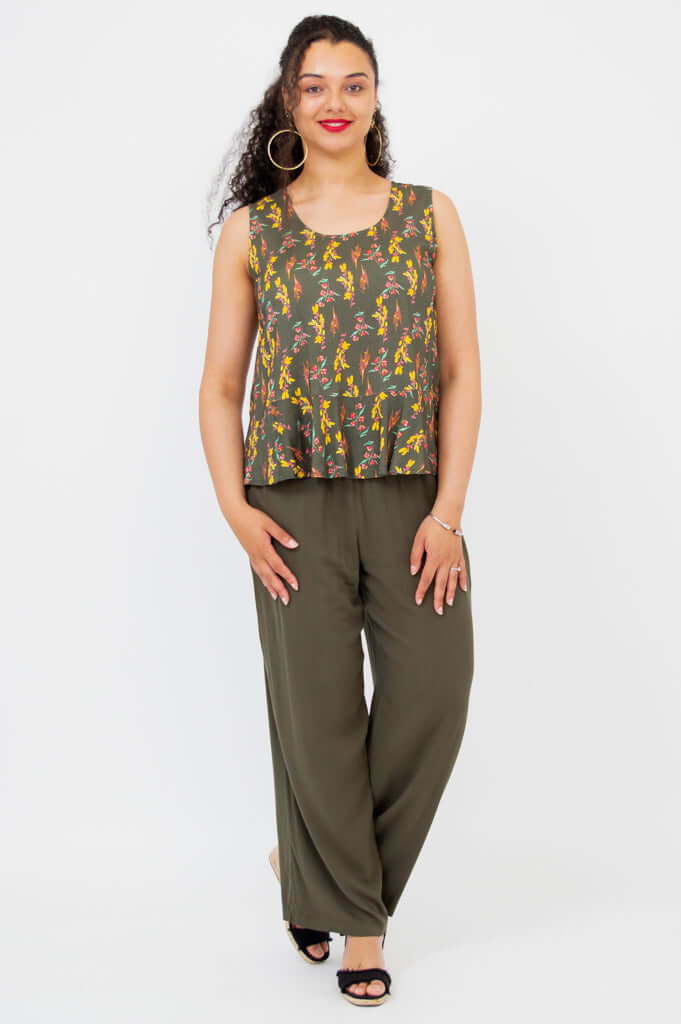 Ginny Tank, Wonder, Linen Bamboo - Image 3