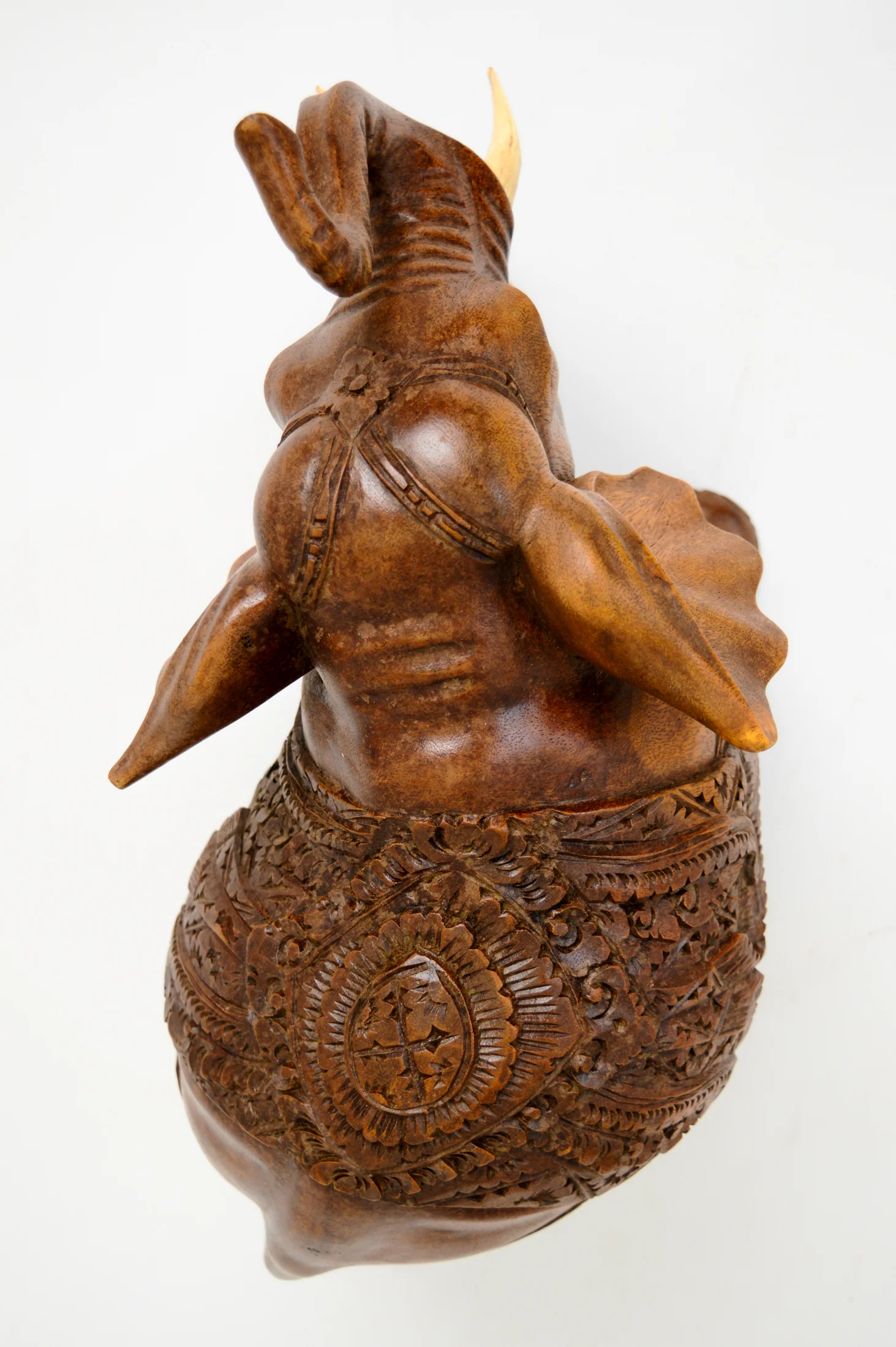 Hand Carved Wooden Elephant (40 cm) - Image 4