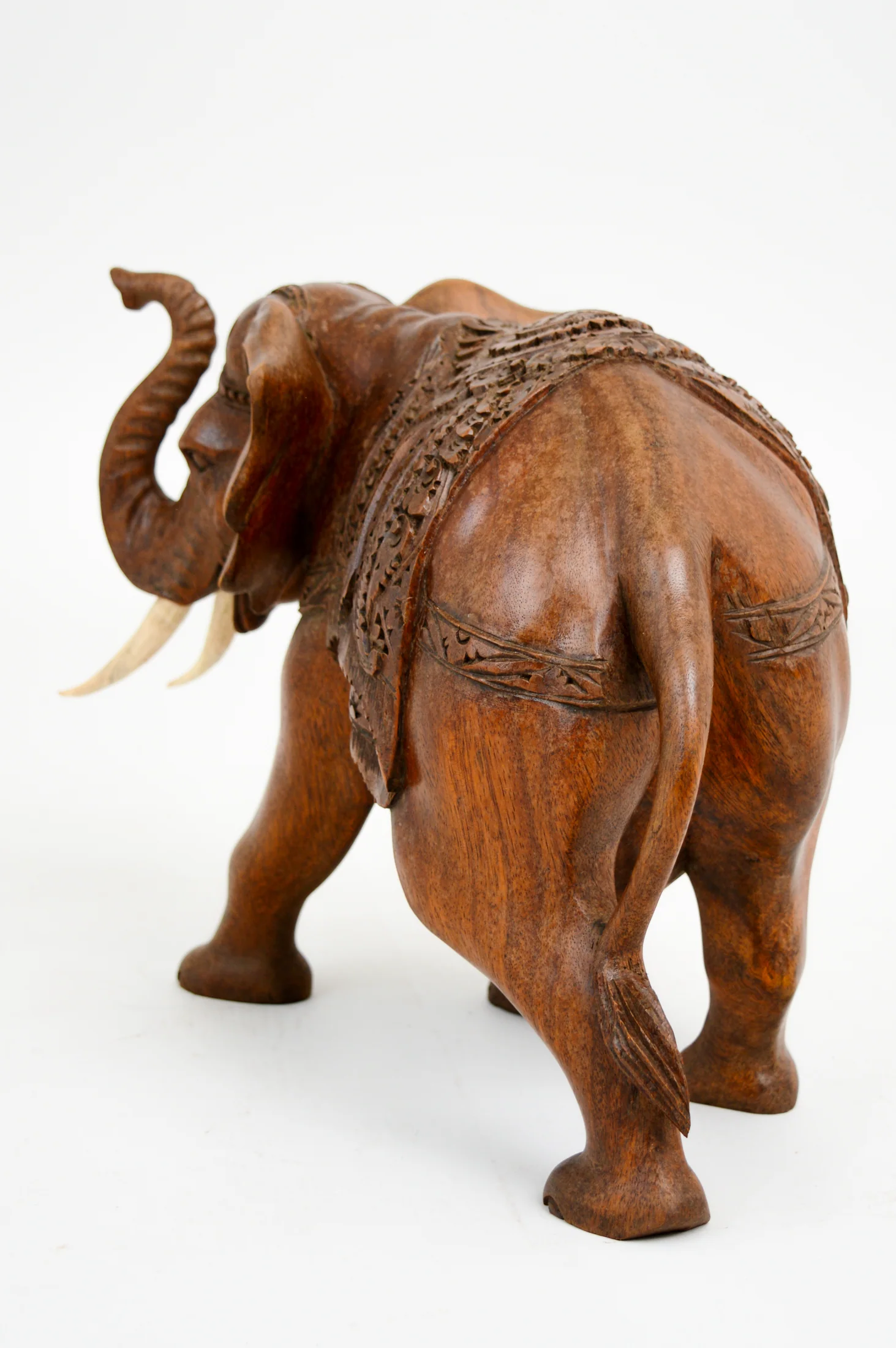 Hand Carved Wooden Elephant (40 cm) - Image 5