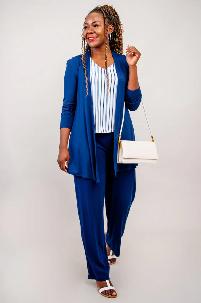 Havana Tank, Indigo Stripe, Linen Bamboo - Image 10