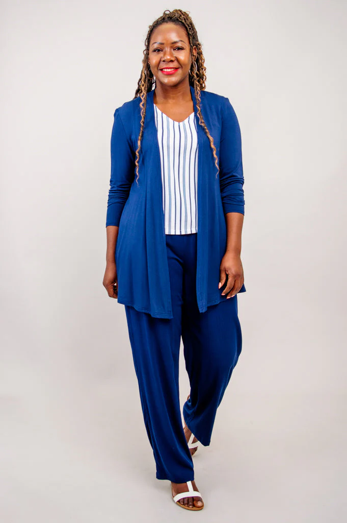 Havana Tank, Indigo Stripe, Linen Bamboo - Image 6