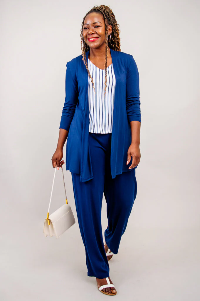 Havana Tank, Indigo Stripe, Linen Bamboo - Image 8