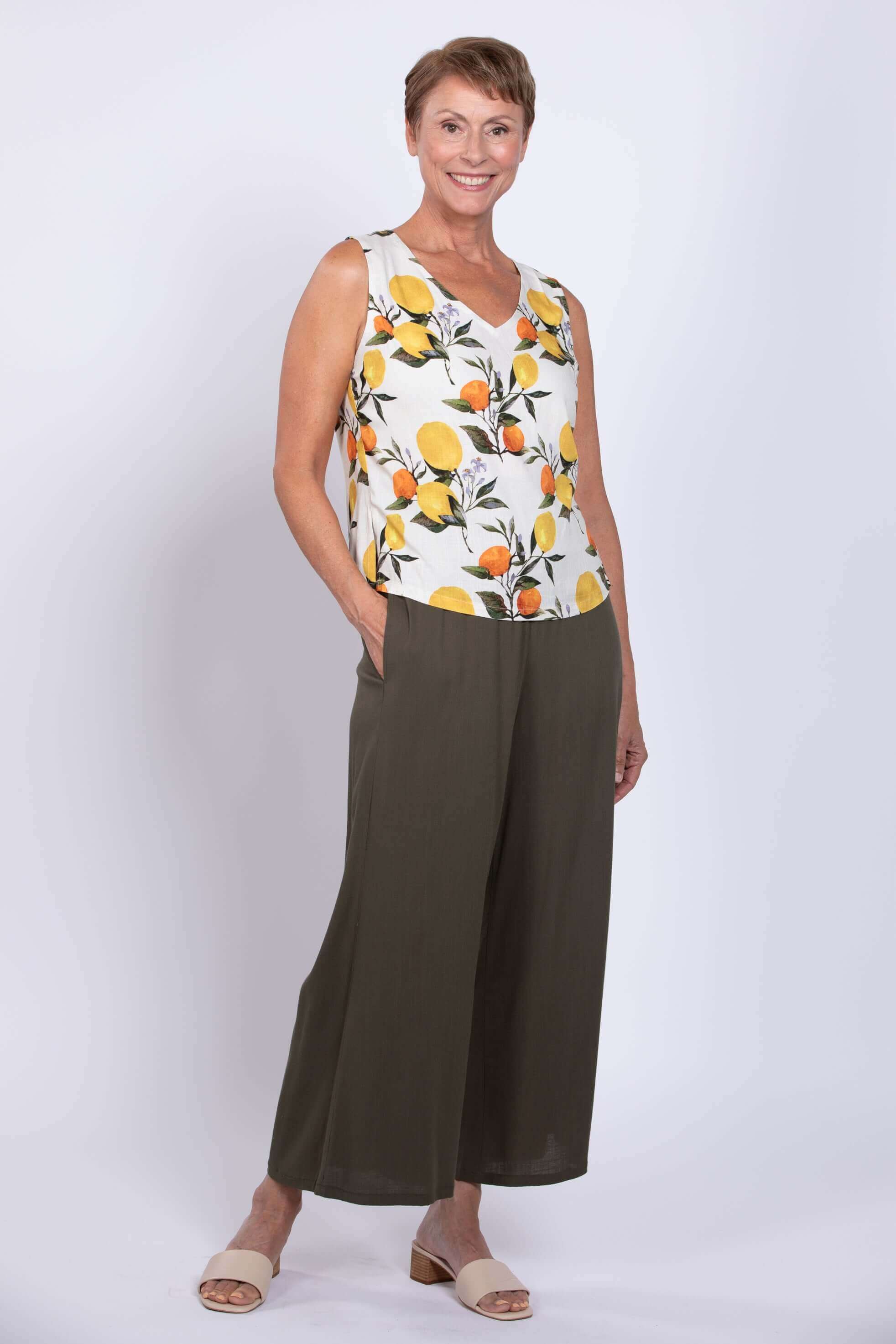 Havana Tank, Lemonade, Linen Bamboo - Image 3