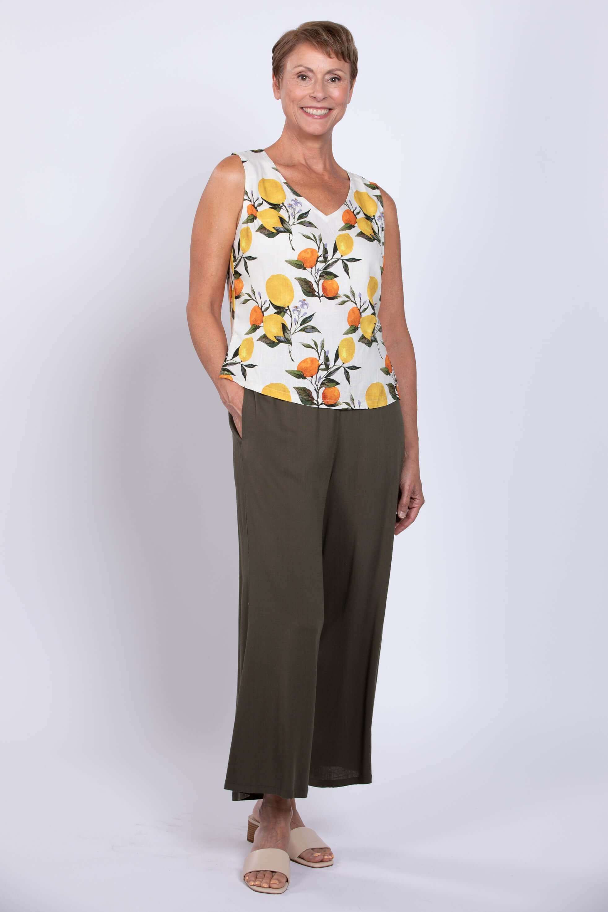 Havana Tank, Lemonade, Linen Bamboo - Image 4