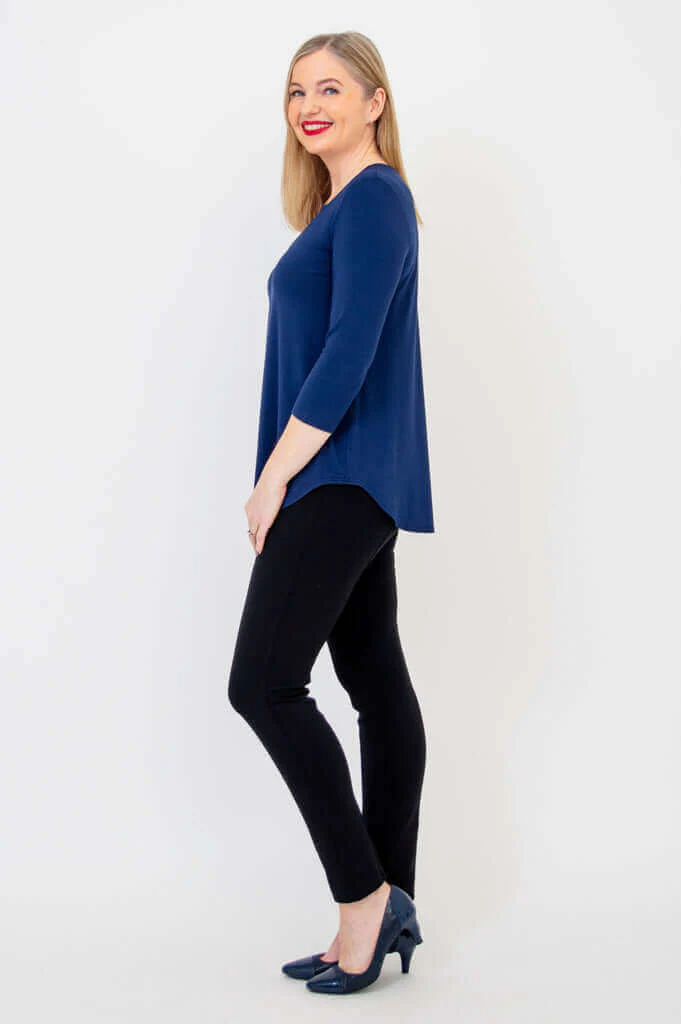 Jackie 3/4 Sleeve, Indigo, Bamboo - Image 6