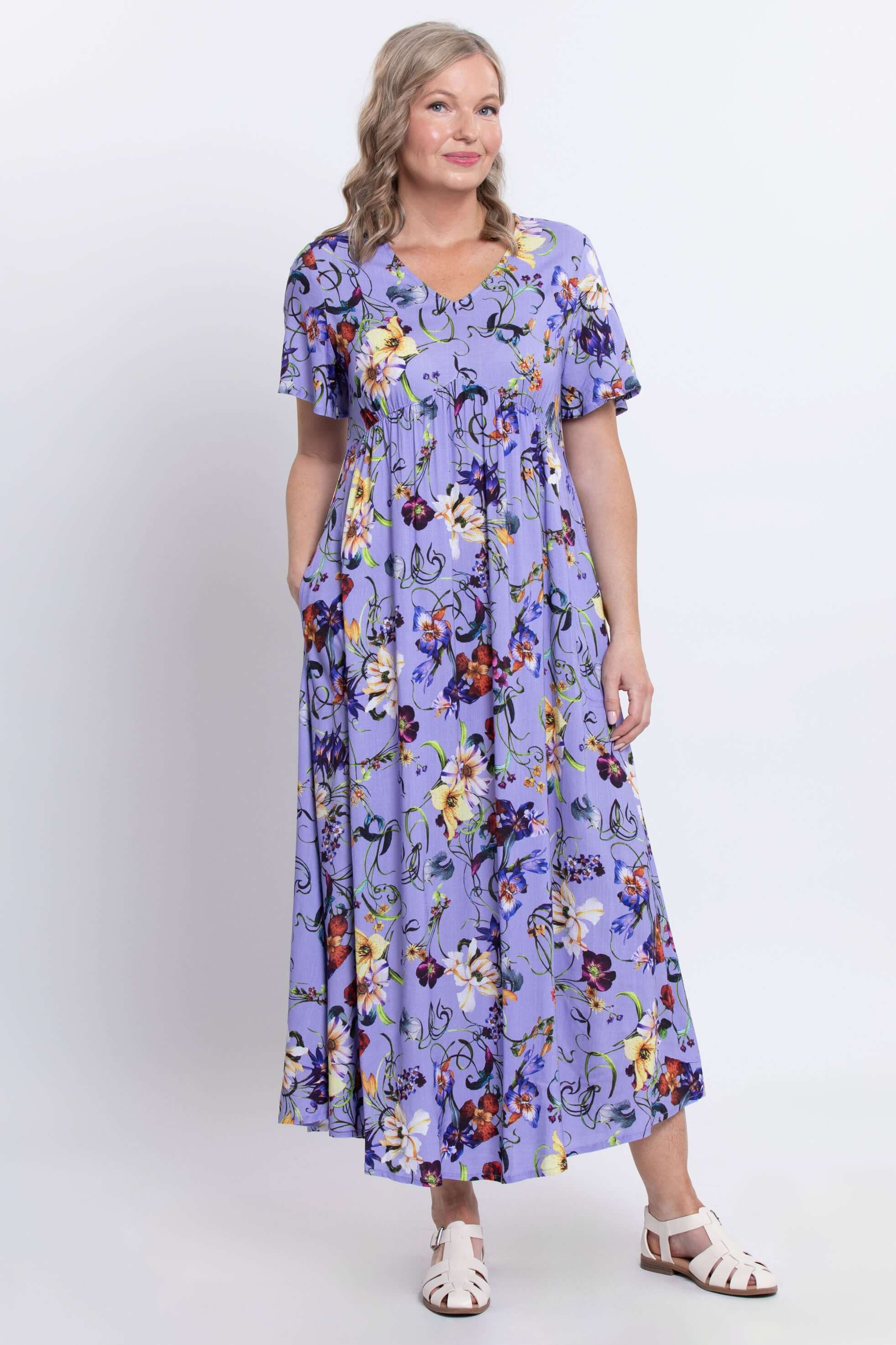 Jane Dress, Lovalie, Linen Bamboo - Image 2