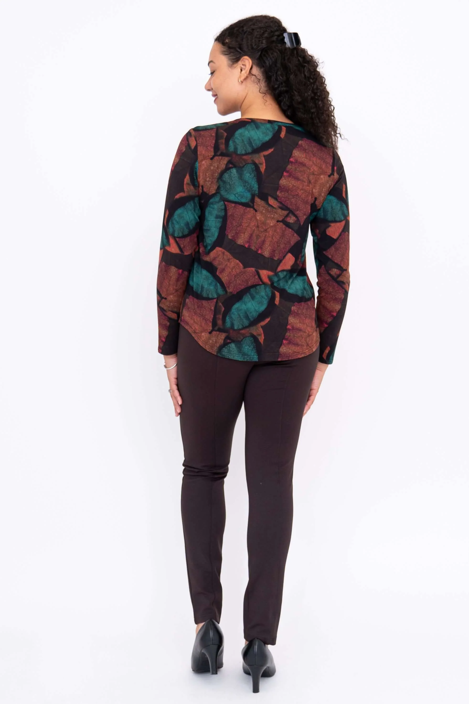 Jazz 3/4 Top, Copper Abstract, Bamboo - Image 4